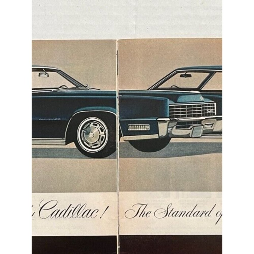 Vintage 1960s Cadillac Eldorado and Sedan de Ville 2 page Print Ad - Picture 4 of 9